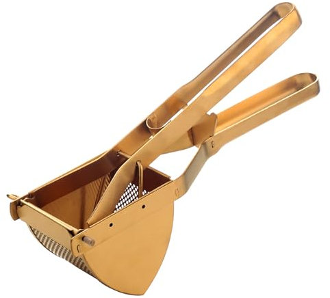 Buyer Star Professional 30cm Gold Potato Ricers Mashers, Manual Lemon Squeezer, Hand Juicer Squeezer Heavy Duty Stainless Steel Commercial Presser Mashed Food & Cauliflower Kitchen Squeezer Vegetable