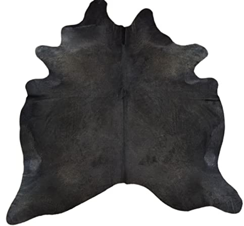 Generisch KUHFELL STIERFELL ANTHRAZIT GRAU GEFÄRBT 220 x 200 cm Fell Teppich DUNKEL GRAU VON KUHFELLE ONLINE