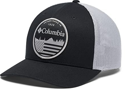 Columbia Unisex-Erwachsene Mesh Ball Cap, Schwarz Grey/Flagge, L-XL