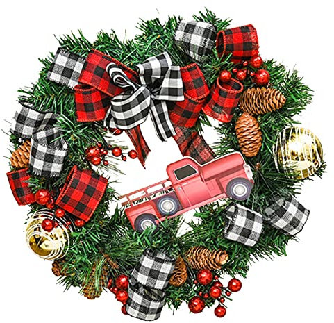 TianWlio Kinder Stifte Weihnachtskranz Tür hängende Wanddekoration Anhänger Weihnachtsdekoration Türschild Anhänger Tablett Ständer (B, One Size)