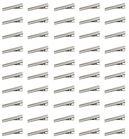 50 Stück Alligator Haarspangen, 45mm Haarklammern Alligator Clips Friseur Clips Haarspangen Non Slip Curl Haarspange für Damen & Mädchen Friseurbedarf DIY Basteln