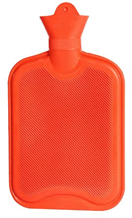 ROIMOE Wärmflasche ohne Bezug 2L großer Öffnung Sichere und Haltbare Naturkautschuk Bettflasche für Kinder und Erwachsene Geschenke für Frauen (Rot)