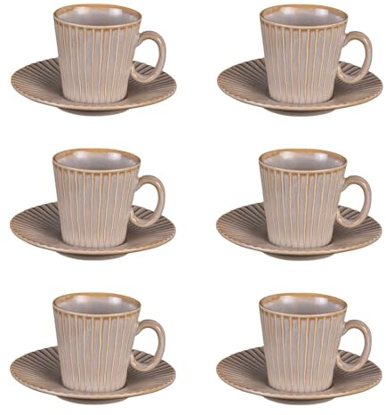 Table Passion - Coffret de 6 tasses à café avec sous tasses Liv