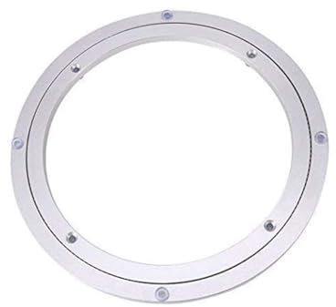 Piastra Girevole con Cuscinetto 360 Gradi per Tavolo,60cm Grande Piattaforma Girevole Centrotavola Rotante in Alluminio per Pranzo Torte TV Monitor Stand