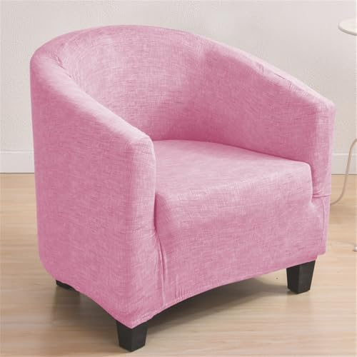 Hearda Einfarbig Sesselschoner 1-Teilig Sesselbezug, Stretch Spandex Sesselüberwurf Weiches Modern Sesselhusse,für Wohnzimmer Clubsessel Esszimmer Büro Sessel Bezug (Rosa)