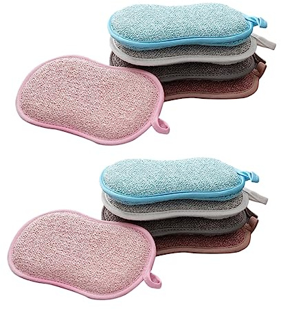 Ipetboom Scrubber Random Sponge Dishwashing Pads Kitchen Cleaning 10pcs Color for Kitchen for Dishes and Household Appliances