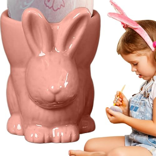 Porte-oeufs de lapin, coquetier en porcelaine | Porte-œufs durs de petit déjeuner en porcelaine de lapin - Mignon porte-œufs vintage stable pour bonbonnières décoratives pour fêtes de printemps à la