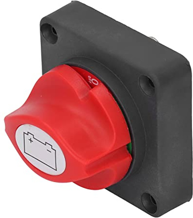Batterie-Trennschalter, Vollständig Geschlossen, DC 12–48 V, Abschaltung für Wohnmobil, Boot, ABS, Klares Farbetikett