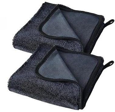 KISPATAI 2PCS Bathroom Drying Cloth, Thicken Drying Towel Wonder Super Absorbent Cloth for Car Window Shower Bathroom Kitchen(40×40cm)