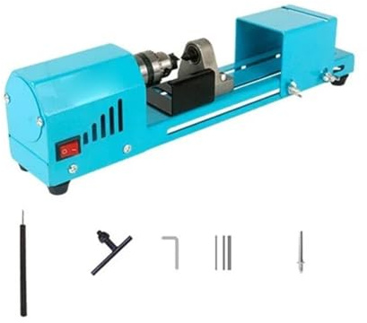 ERSINIAN Mini Tour à Perles 12 V/24 V 150 W, Machine à Perles Miniature, Bricolage, Travail du Bois, perceuse, Outils rotatifs (sans Alimentation)