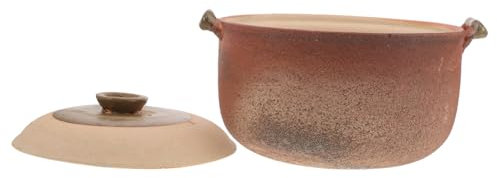 Zerodeko Cazuela De Barro Para Guisos Sopas y Gachas Utensilios De Cocina Antiadherentes Para Cocinar Casa Cazuela Con Tapa Para Pasta Sopa y Guisos