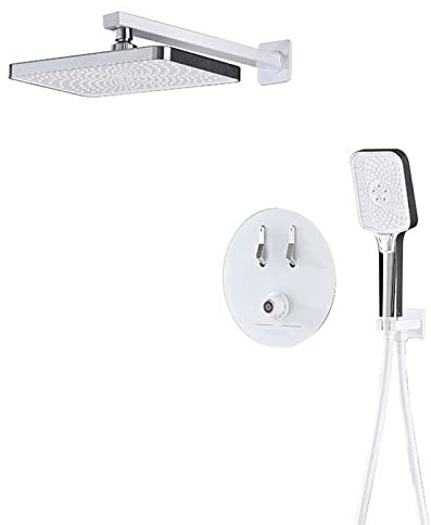 Mezclador termostático para Ducha, Juego de Mezclador de Ducha Empotrado, Cabezal de Ducha con Manguera, Color