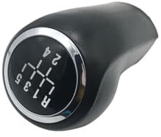 LFDTO Pomo de cambio de marchas for coche de 5/6 velocidades con funda de cuero cromada, compatible con Opel Astra III H 1.6, compatible con Vauxhall 2004-2010.(5speed knob)