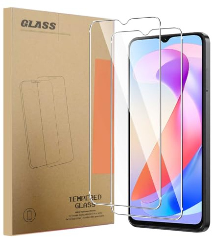 MIBZOR 2 Stück Schutzfolie für Blackview Wave 7C / Oukitel C1 / C1 Pro/Oukitel C2 / C3 / C5 / C7 (6.52) Panzerglas Glasfolie 9H Härte Hartglas, Gehärtetes Glas HD Displayschutz, Panzer Schutz Glas
