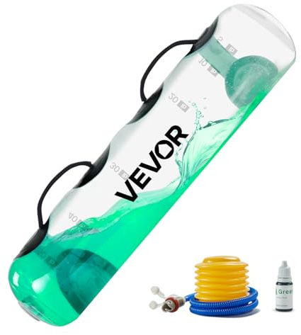 VEVOR Sac à Eau pour Fitness 31,75 kg, Sac Aquatique pour Musculation Réglable, Portable avec Poignées Solides, Matériel d’Entraînement pour Stabilité Équilibre Crossfit Exercices à Domicile Gym