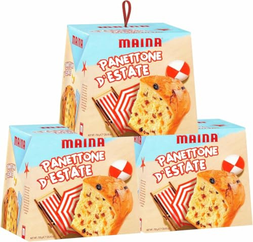 3X Panettone d'Estate con Scorze d'Arancia Candita e Uvetta per maina 750g - Edizione 2025