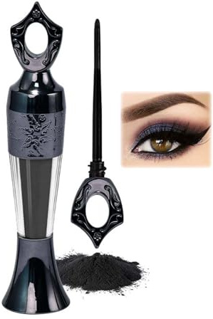 Clawrex Polvere, eyeliner opaco, impermeabile, penna Kajal, colore nero, ad asciugatura rapida e resistente alle sbavature, eyeliner in polvere per il trattino delle palpebre, un uso quotidiano