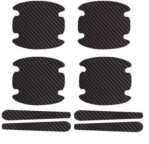 DUCHSAN 8 Stück Auto Türgriff Schutzfolie für VW Caddy 5/V 2020-2024 2025, Auto Carbonfaser Leder Türgriff Lackschutzfolie, Kratzfest, Abriebfest