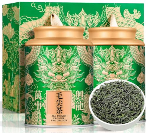 Premium Maofeng Grönt Te | Pre-Ming Anbudsknoppar | Inga Tillsatser | Kinesiskt Grönt Te Presentuppsättning 250g / 8,82oz