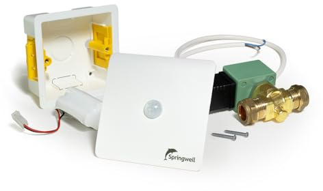 Springwell Smartflush PRO - Urinal Flush Control 6V Battery Powered (SF5B) | Flush mounted, up to 90% water saving, PIR sensor, 5 year battery life, fit and forget, fully automated, made in the UK
