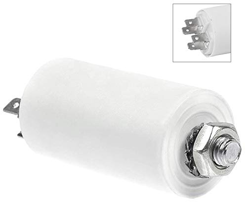 SPARES2GO 8uF Motor Start Run Interferenzen Kondensator fur White Knight Wäschetrockner (4 Spaten Taben, 8 MFD)