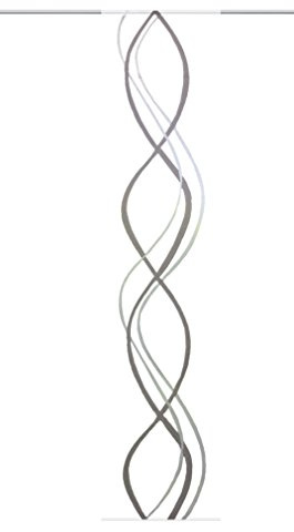 Home fashion Schiebevorhang Leinenstruktur Scherli Wellen, Polyester, Stein, 245 x 60 cm, 1 Einheiten
