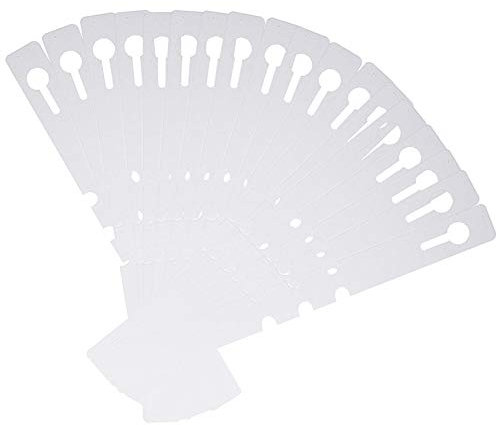 QincLing 200 PCS Waterproof Tree Tags - White Nursery Plant Labels, Plastic Wrap Around Hanging Markers With Loop Lock for Garden