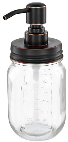 ALTGLAS Retro Mason Jar Seifenspender aus Einmach Glas + Edestahl Pumpkopf