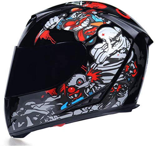 Motesen Helme für Herren Vollgesicht Integralhelm Casque Man Damen Racing Integralhelm Motocross ABS Casco Capacete
