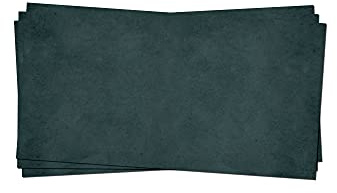50 x PRESENTOU Briefpapier beidseitig bedruckt 120 Gramm Papier | Motivpapier Urkundenpapier Urkunde Speisekarte Liebesbrief (Altweiß & Petrol, 50 Umschläge)