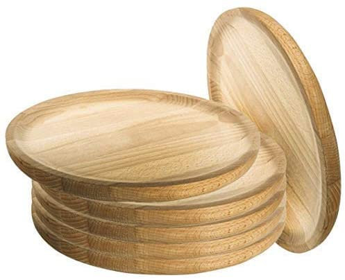 pcmoviles 6 Platos De Madera Para Pulpo y Entrantes de 16 Ø diametro para tablas de queso pates