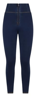 FREDDY - Jeggings Push Up Wr.up® Curvy Vita Alta Con Zip Gamba Skinny, Donna, Denim Scuro, Large