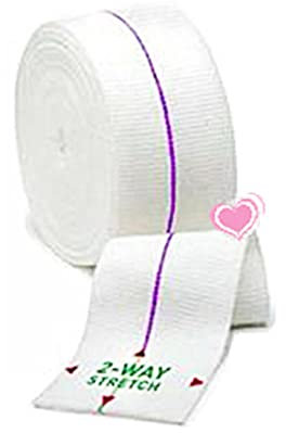 2 elastische selbstklebende Bandage – Sportband für Rugby, Fußball, Knie, Knöchel, Ellenbogen, Handgelenk, Gelenkband, Umreifung, Violett, 18 x 1 m