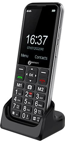 Geemarc CL8600 - Telefono Cellulare 4G con Volume di Ricezione Amplificato, Pulsanti Grandi, Funzione SOS e Tasti di Memoria per Anziani - Per gli Audiolesi - Sbloccato e Bluetooth - Versione IT
