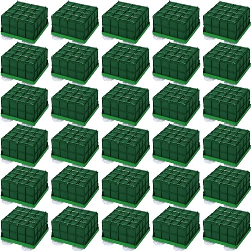 Boao 16 Pieces Floral Foam Cage Rectangle Flower Cage Holders with Floral Foam Flower Arrangement Supplies for Fresh Flowers Wedding Decorations 4.3 x 4.3 x 3.5 Inch