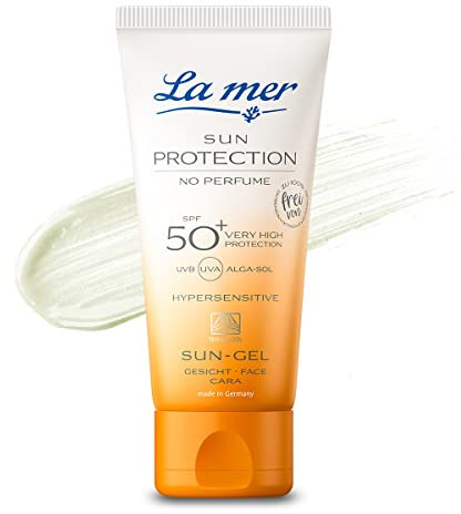 La mer Sun Protection Sun Gel LSF 50+ - Sonnenschutz für das Gesicht mit Anti-Aging Effekt - Feuchtigkeitsspendende Sonne - Für helle und empfindliche Haut - Ohne Parfum - 50 ml
