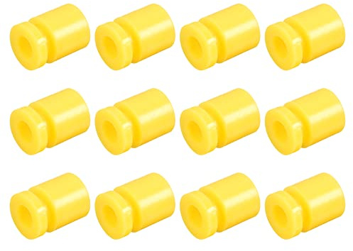sourcing map RC Vibrationsschutz Gummi Bälle für RC F4 F7 Flugregler M3x8mm Stoßdämpfung Bälle (Gelb) 12Pack