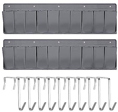 wiianoxd 2 Stück Wohnmobil Schuhaufbewahrung Organizer Hängende Schuhtasche Nachttisch Aufbewahrungstasche 111 cm mit 10 für Schuhe Spielzeug Werkzeug A