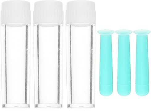 FRCOLOR Contact Lens Remover Sticks Easy to Carry 3pcs Silicone and Plastic Reusable Small Lens Applicators Lightweight for Travel and Vacation Use