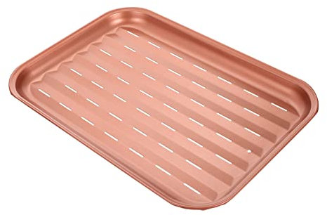 BCOATH Grillpfanne Antihaftbeschichtete Platte Für Gegrillten Fisch Und Gemüse Robuster Karbonstahl Gesund Zufällige Farbe