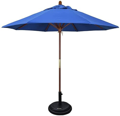 2,7 m Sonnenschirm aus Holz für den Garten, Terrasse, Sonnenschutz für den Außenbereich, Sonnenschirm mit gerader Stange für den Außenbereich, Tischschirm, Marktschirm für Rasen, Garten, Terrasse,