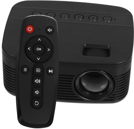 TINEASUR Proyector Portátil Led 1080p Multifuncional para Cine En Casa, Equipo Multimedia Compacto, Negro, Varias Entradas, Adecuado para Entretenimiento Doméstico y Conectividad Versátil