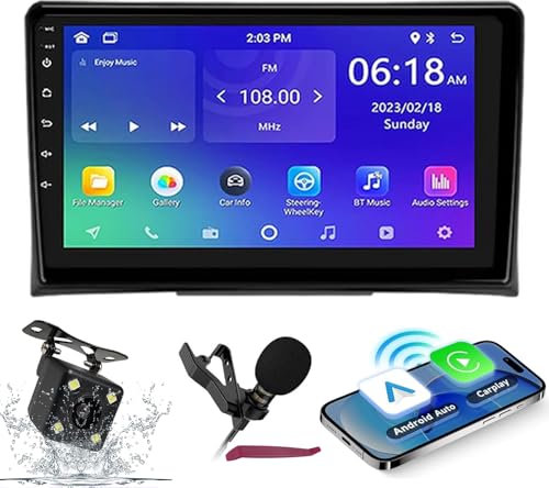 HXSQcar Android 14 Car Radio Navi for M-ultivan T5 2003-2015 9 Screen Radio with Carplay Android Car GPS Navigation support Bluetooth 5.0 HIFI FM WiFi SWC MIC Camera (M150S)