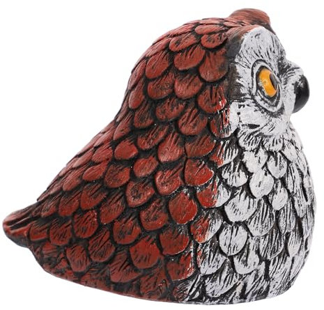 KITANDOVE Schlüsselversteck Eule aus Stein für den Garten dekoratives Schlüsselversteck Statuette