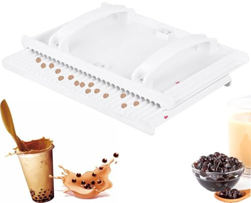 Manual Tapioca Pearl Maker Machine, 3-12mm DIY Bubble Boba Pearl Maker Tool, Tapioca Pearls Forming Machine, Manual Pill Taro Ball Cassava Ball Rubbing Board, for Milk Tea Shop, Home Kitchen DIY(10MM)