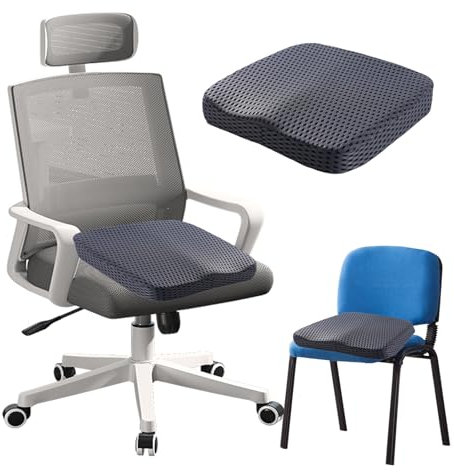 Cojín para Asiento de Coche,Cojín Viscoelástico para Asiento de Coche,cojín de Asiento de Silla de Oficina,Cojin Silla Oficina,Adecuado para oficina, silla de ruedas, automóvil y otros asientos.