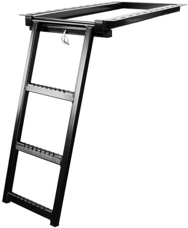 LKW Aufstiegsleiter ausziehbar 3 stufig Einstiegsleiter Trittleiter schwarz LKW-Leiter Ladefläche