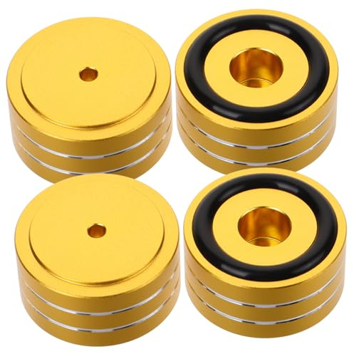 Lurrose 4sets Speaker Slip Mats Non Slip Rubber Pads for Dj Monitor Speakers Vibration Absorber