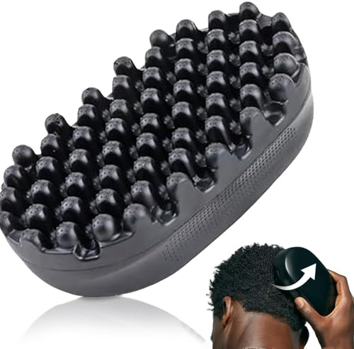 Spazzola per capelli ricci, spazzola per capelli in gomma, Dreadlock Twist Styler Spazzola per capelli Afro Spugna Afro Racket per capelli ricci intrecciati sporchi, arricciato, spugna (1 PC)