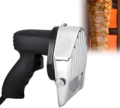 DNEPEI Stainless Steel Electric Kebab Slicer,Commercial Doner Kebab Electric Gyros Knife Shawarma Machine,80w Electric Knife for Cutting Turkish Kebab Lamb Turkey Wiretype